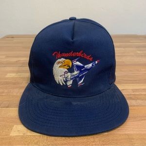 Vintage Air Force Thunderbirds Embroidered Eagle Logo Adjustable Snap Back Hat